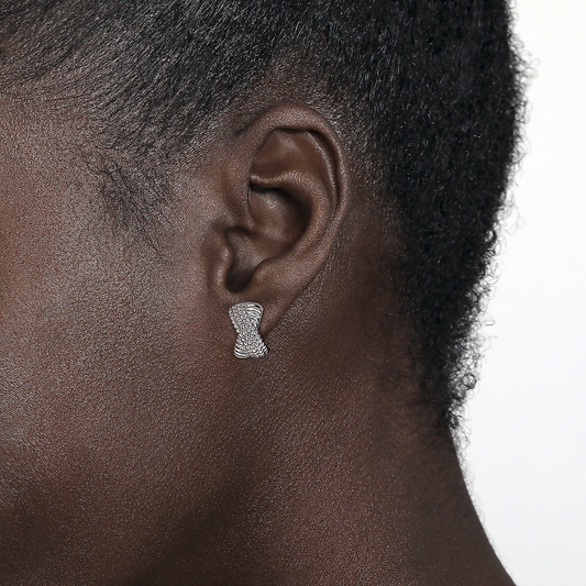 925 Sterling Sliver Criss Cross Earrings