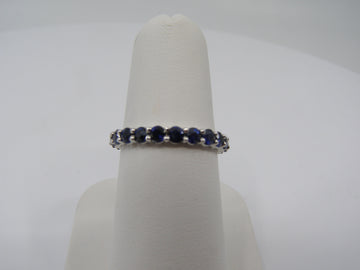 14KT WG SAPPHIRE ETERNITY BAND(2.18CTW 22 RD. SAP)