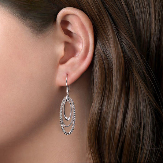 925 Sterling Silver Bujukan and Rope Drop Earrings