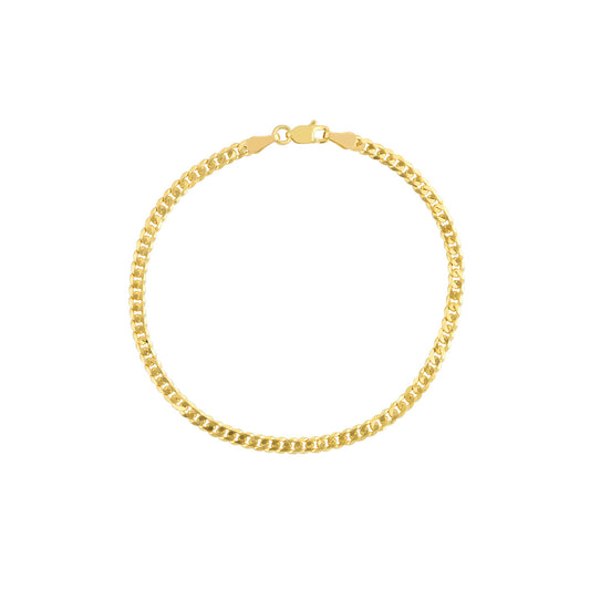 14K Yellow Gold Cuban Chain Bracelet