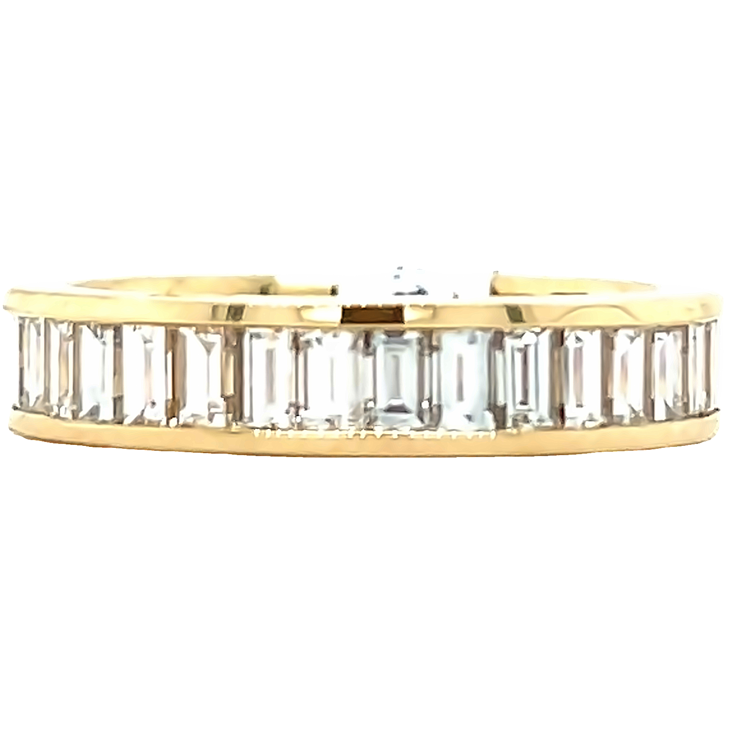 Diamond Baguette Fashion Ring / 14k Solid Gold / Genuine 