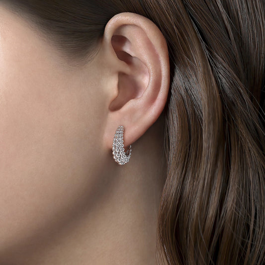 925 Sterling Silver 20mm Bujukan Classic Hoop Earrings