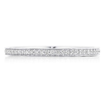 14K White Gold Tacori Diamond Wedding Band