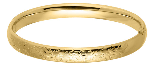 8mm Floral Bangle (Matte)