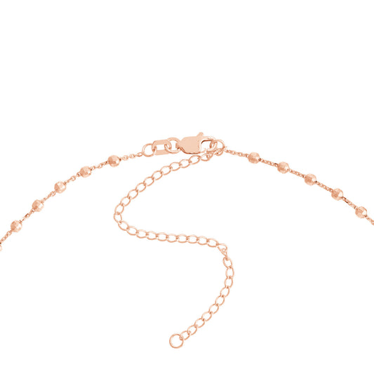 14K Rose Gold Bead Station Choker