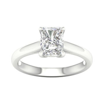 14K White Gold Lab Grown Radiant Diamond Engagement Ring