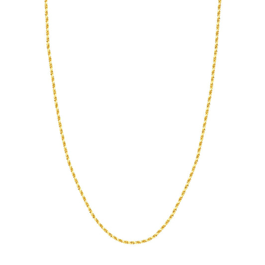 2.3mm Diamond Cut Rope Chain with Lobster Lock