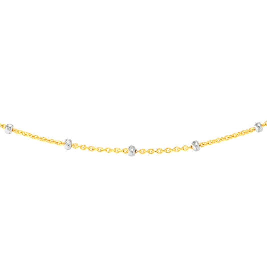 Two-Tone Saturn Chain Adjustable Choker