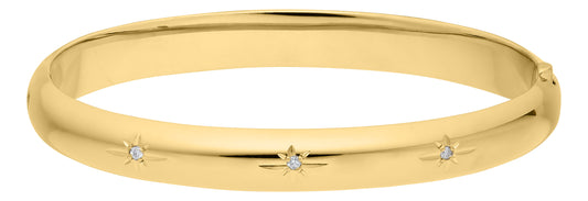 8mm Star Set Diamond Bangle