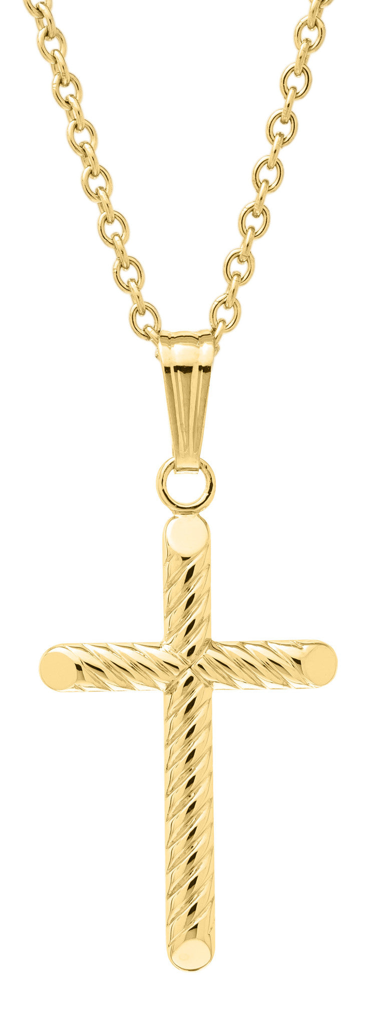 Children's 14k sale gold cross necklace