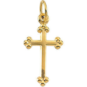 14K Yellow Gold Petite Cross Pendant