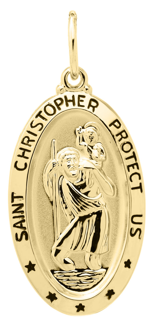 14K Gold Filled St. Christopher's Medal on Chain