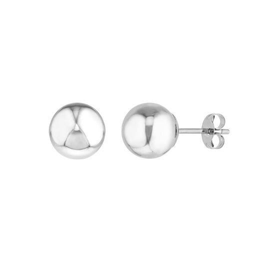 14K White Gold 7mm Ball Stud Earrings