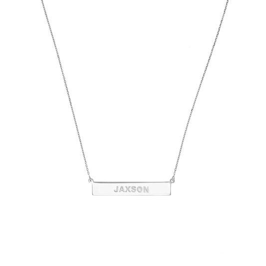Engravable Bar Adjustable Necklace
