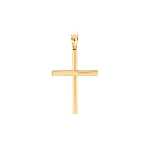 14K Yellow Gold Large Flat Cross