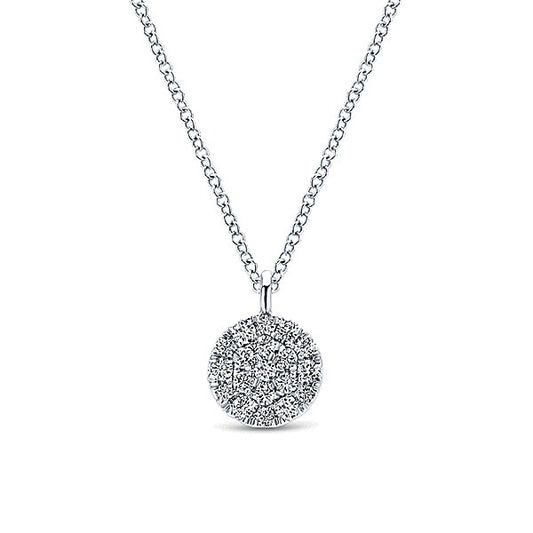 Pave Diamond Cluster Necklace