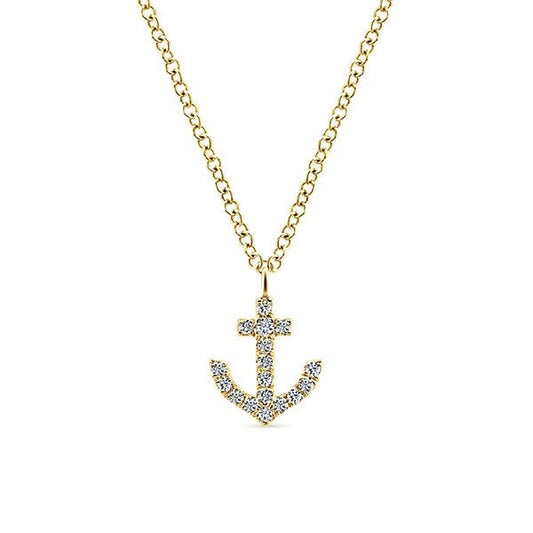Diamond Anchor Necklace