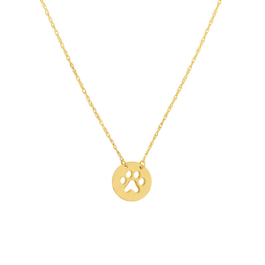 Mini Paw Print Necklace