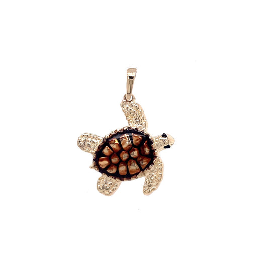 14KT SMALL ENAMEL TURTLE