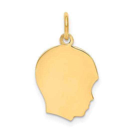 Yellow Gold Boy Head Charm