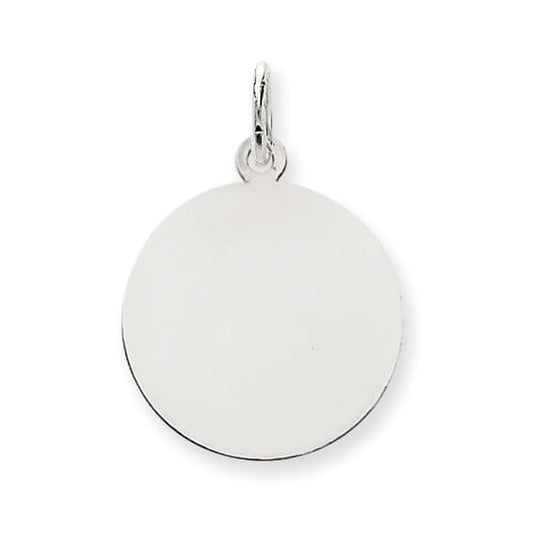 14K White Gold Engraveable Disc