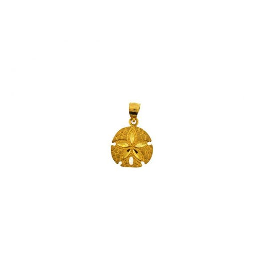 10K Yellow Gold Sand Dollar Charm