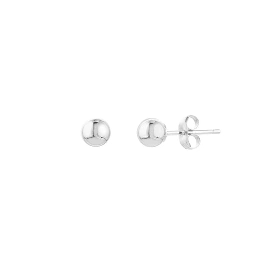 4mm Polished Ball Stud Earrings