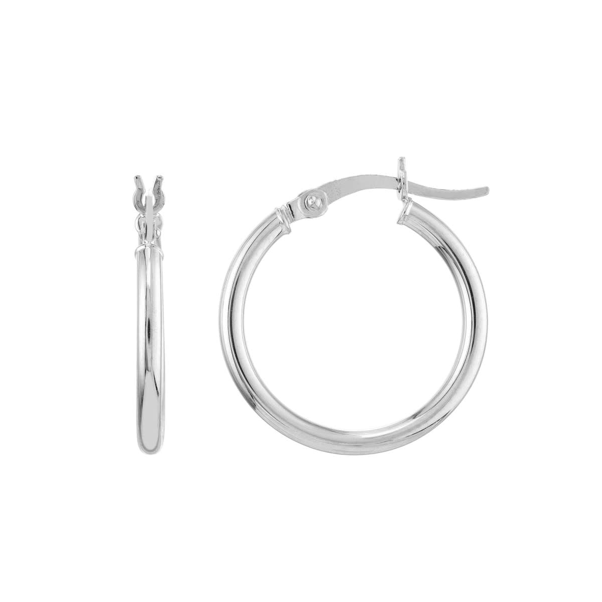 10k white gold hoops discount