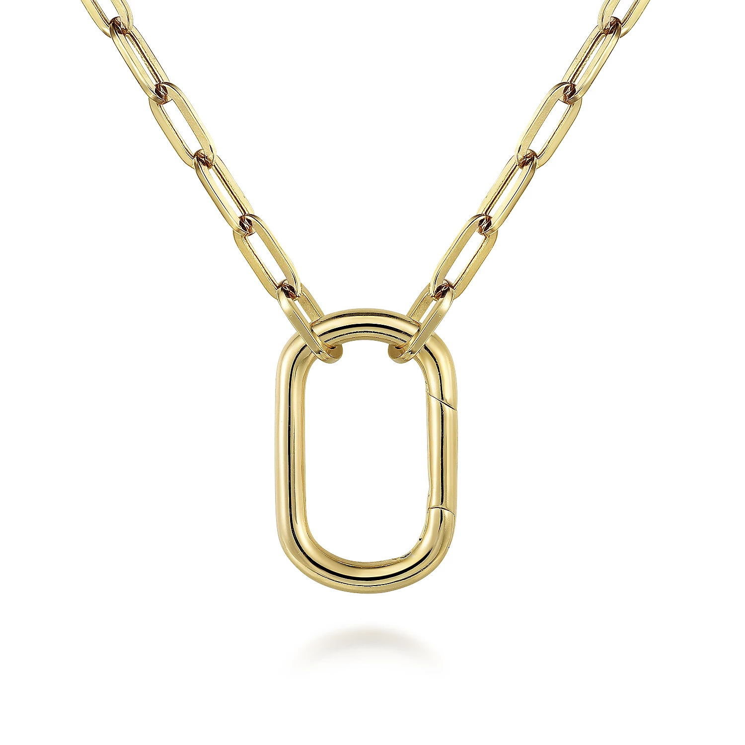 14K Yellow Gold Lock Necklace