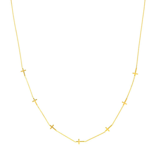Mini Cross Station Necklace