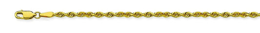 10K Yellow Gold Diamond Cut Rope Chain