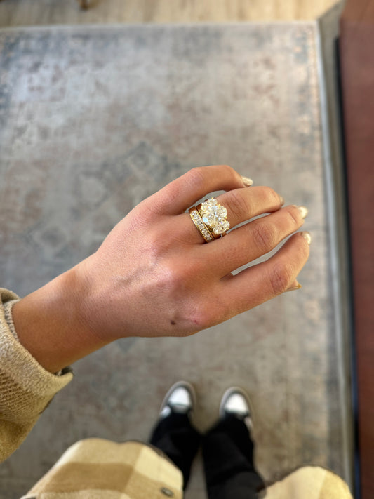 14K Yellow Gold Diamond Channel Set Band