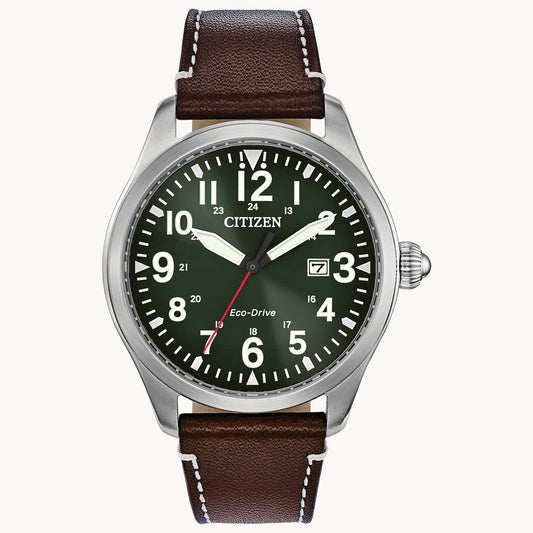 Citizen Garrison Eco Drive with Green Dial