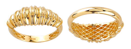 10K Yellow Gold Shrimp Style Ring