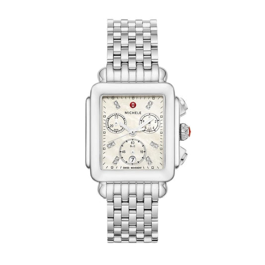 Deco Stainless Diamond Dial Watch
