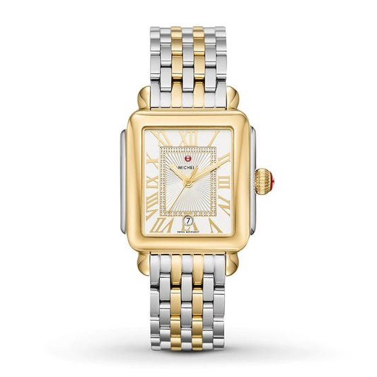 Deco Two-Tone 18K Gold Diamond Dial Watch