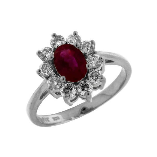 White Gold Ruby Ring