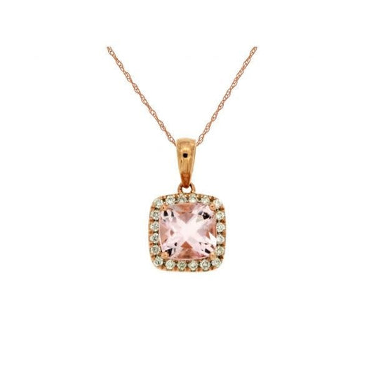 Rose Gold Morganite Necklace
