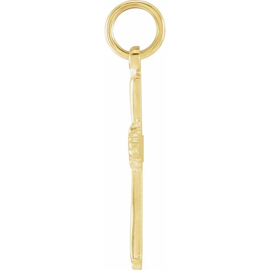 14K Yellow Gold Fancy Baby Cross