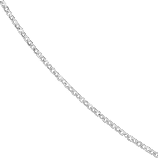 14K White Gold Brill Cable Chain