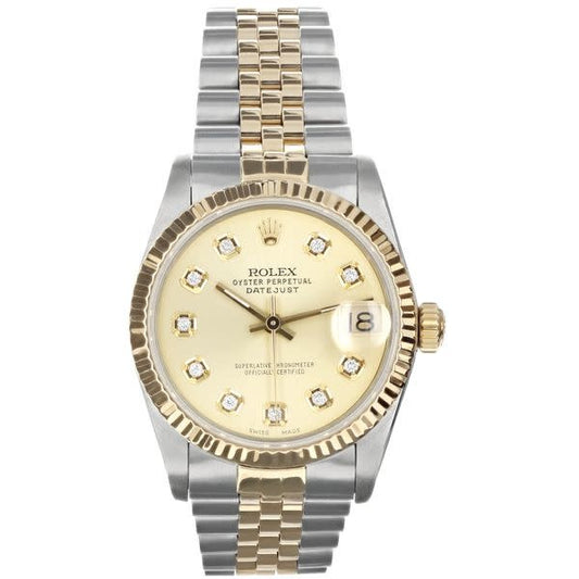 Mid-size Two Tone Pre-owned Oyster Datejust Rolex