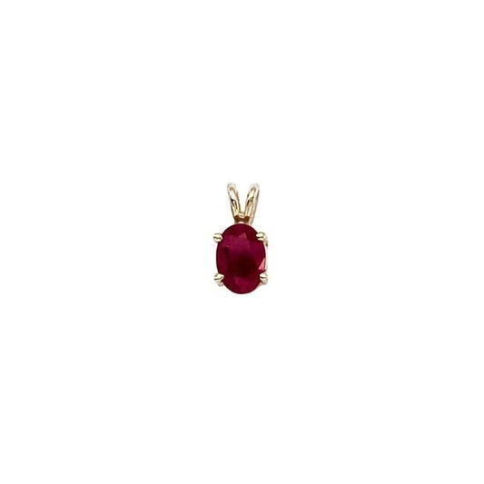 14K Yellow Gold Ruby Pendant