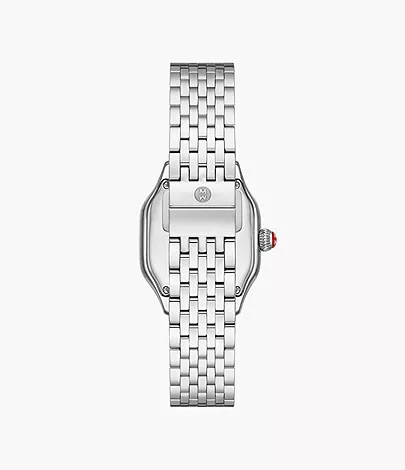 Michele Meggie Stainless Steel Diamond Dial Watch