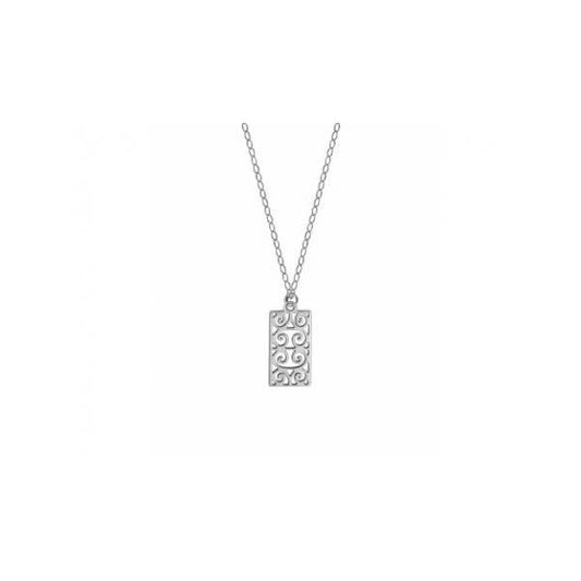 First Scot Rectangular Gate Necklace