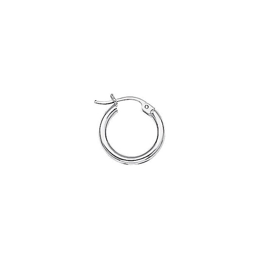 Sterling Silver 2mm x 15mm Polished Hoop Earrings