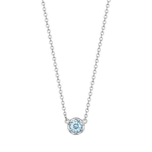 SS (R)SKY BLUE TOPAZ PENDANT ON CHAIN(5MM)