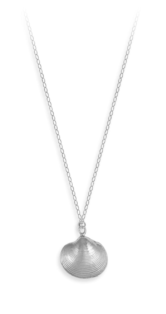 Sterling Silver Carolina Disc Clam Necklace