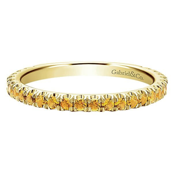 14K Yellow Gold Citrine Stacklable Ring