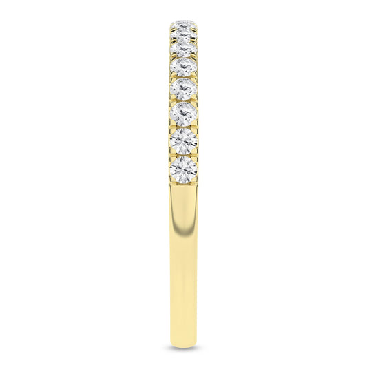 14K Yellow Gold Lab Grown Pave Diamond Band