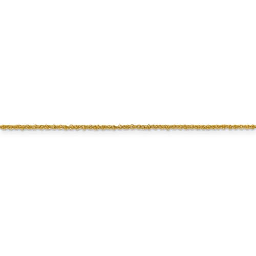 14K Yellow Gold 18" Sparkle Singapore Chain